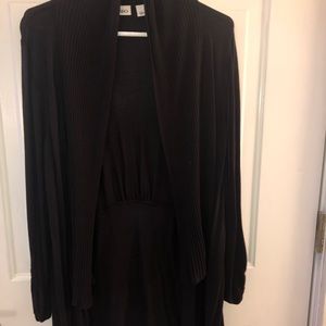 Long Black Large Cardigan